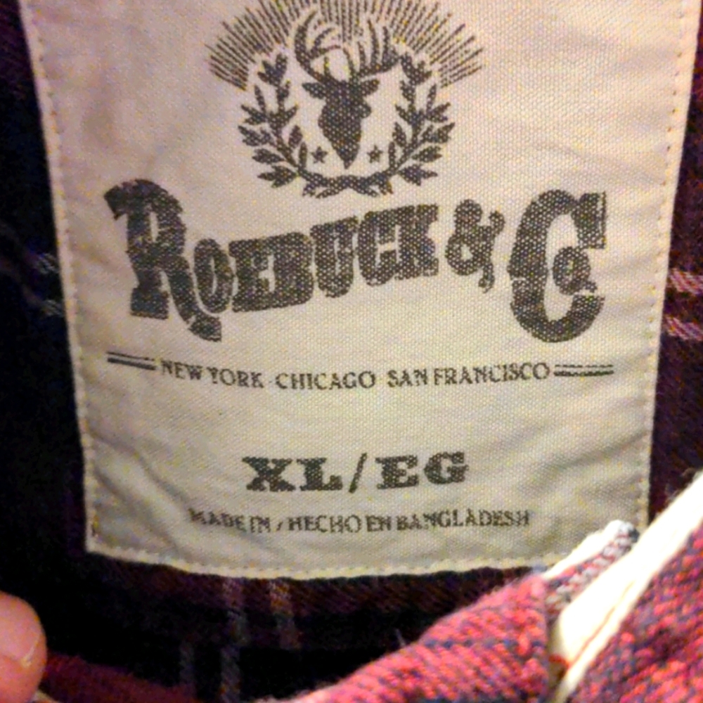 Roebuck and company button-down flannel